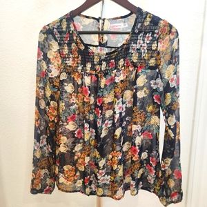Chocolatte Printed Chiffon Blouse